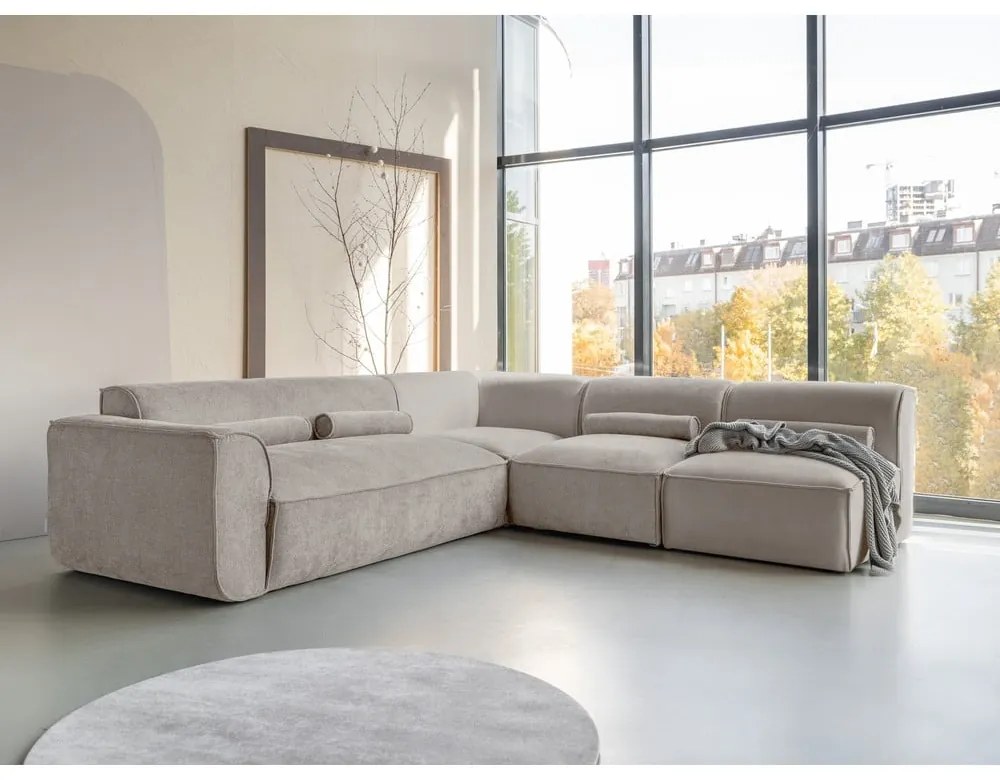 Béžová rohová pohovka (pravý roh) Flex Felix – Miuform