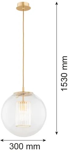 Argon 8626 - Luster na lanku HAMPTON 1xE27/15W/230V