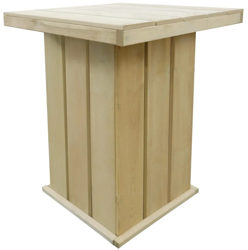 vidaXL Barový stôl 75x75x110 cm, impregnovaná borovica