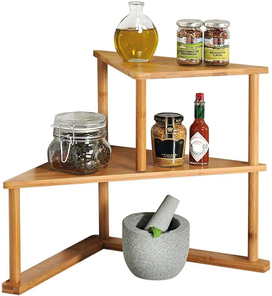 Kesper Rohová dvojposchodová polica, prídavná polička s 2 úrovňami, CORNER2