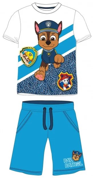 E plus M - Chlapčenský bavlnený letný set Tlapková patrola / Paw Patrol Chase 100% bavlna 128