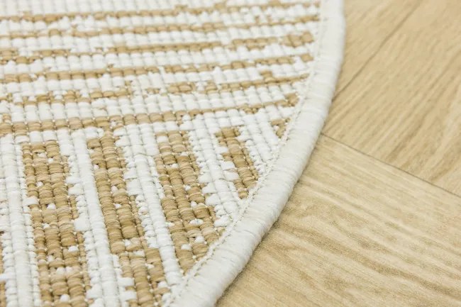 Obojstranný koberec BRUSSELS 206131/10820 béžový / krémový kruh