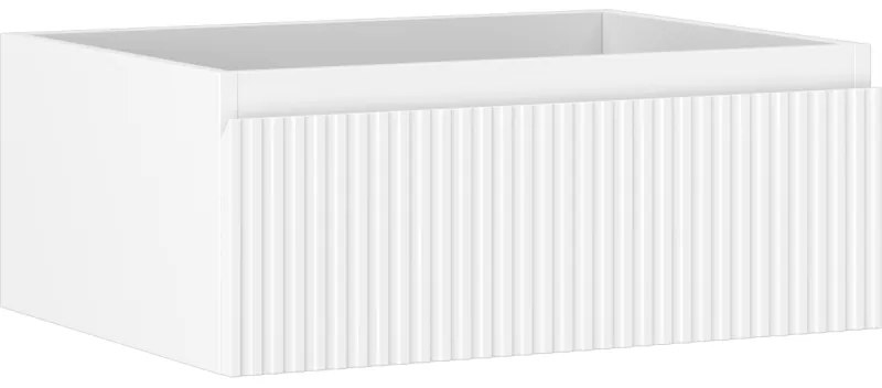 Mexen Rivel, kúpeľňová skrinka 60 cm, 1 zásuvka, drážkovaná, biela matná, 91A20-06023-1-BF01