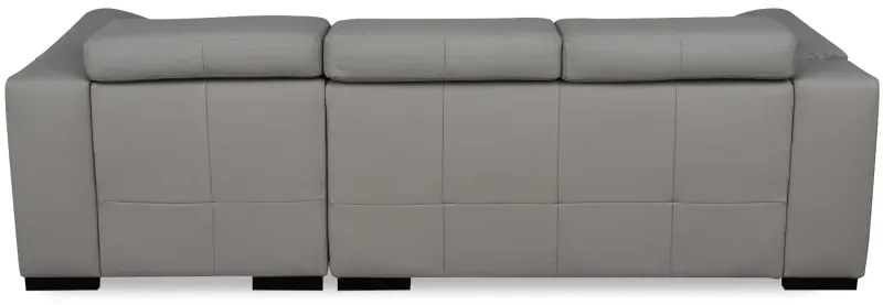 Kožená rohová sedacia súprava LOREN II, pravá, sivá (madras - 128 grey)