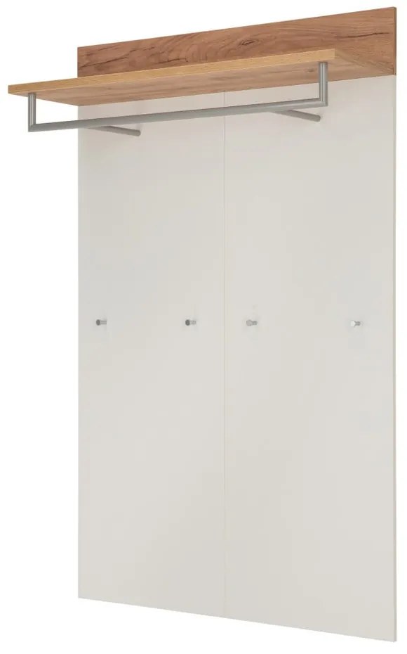 Biely/v prírodnej farbe vešiakový panel v dekore duba Topix – Germania