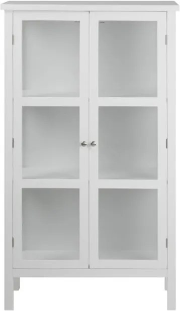 Biela dvojdverová vitrína Actona Eton, výška 136 cm