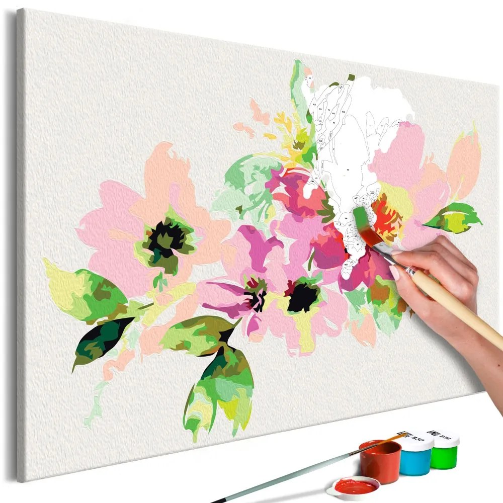 Maľovanie podľa čísiel - Colourful Flowers 60x40