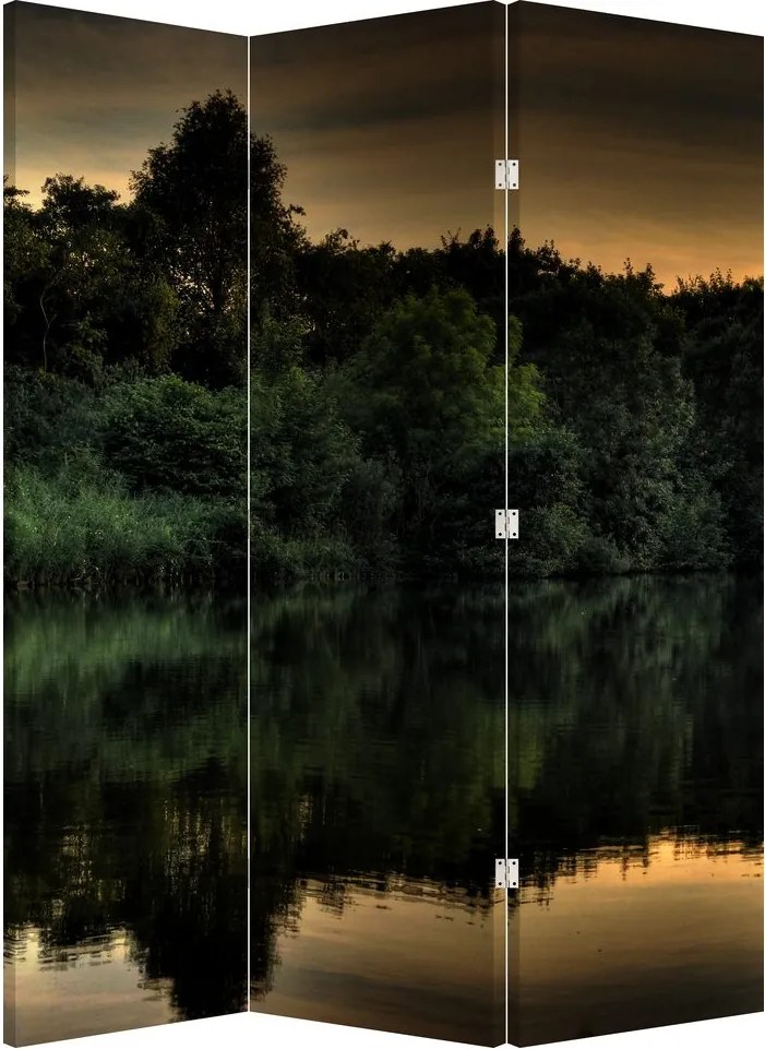 Paraván - Jazero pri lese (126x170 cm)