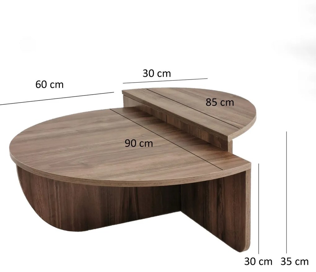 Konferenční stolek Podium vlašský ořech