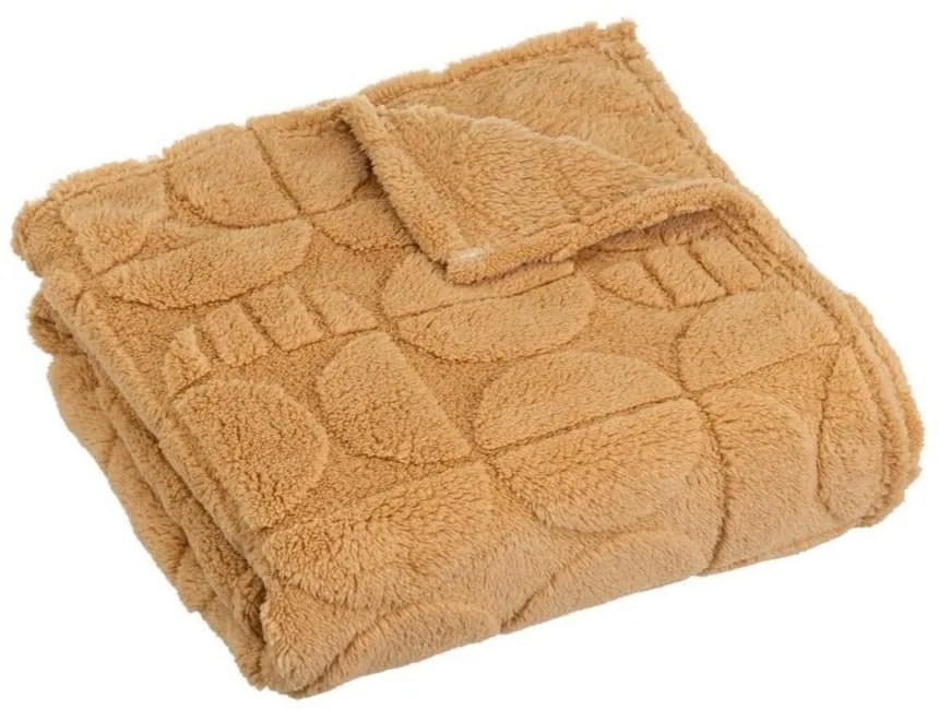 Žltá deka z mikroplyšu 130x160 cm Mid Century – Casa Selección