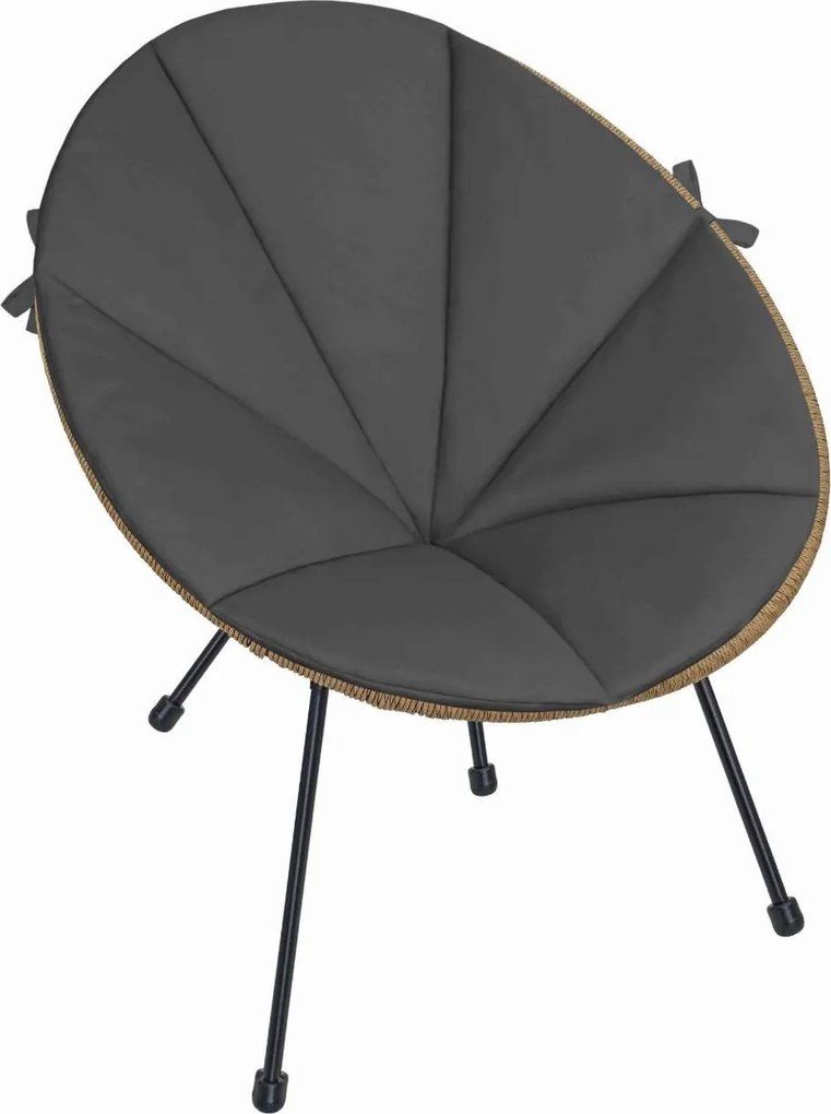 Vodeodolný podsedák do záhradného kresla ACAPULCO 91x72 cm - grafitový