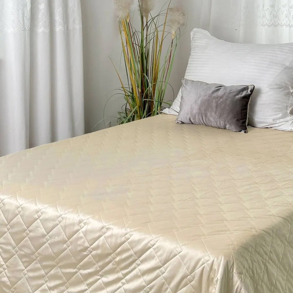 Prehoz na posteľ TORMA ECRU 220x240 cm