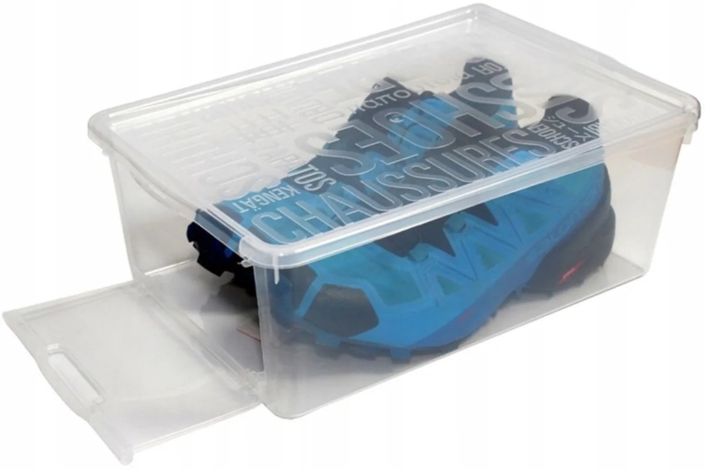 Box na topánky s vekom, na pánske topánky s bočným otváraním KEN - 39 x 26 x 13 cm