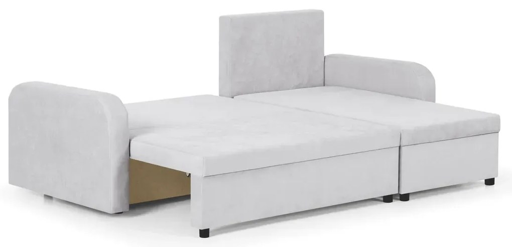 Rozkládací rohová sedací souprava TOKYO Stříbrná