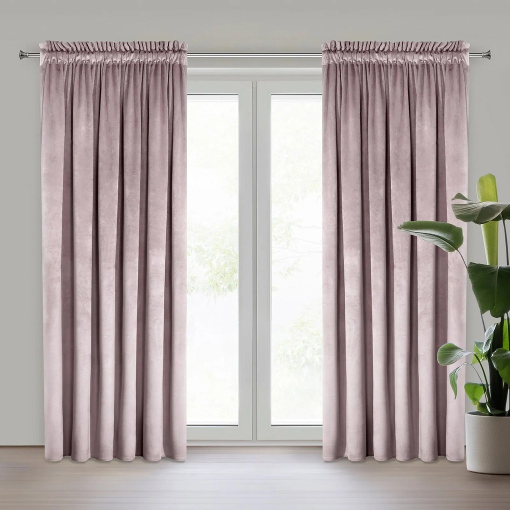 ZATEMŇOVACÍ ZÁVES NA PÁSKE MELANIE 140X270 CM PÚDROVÁ