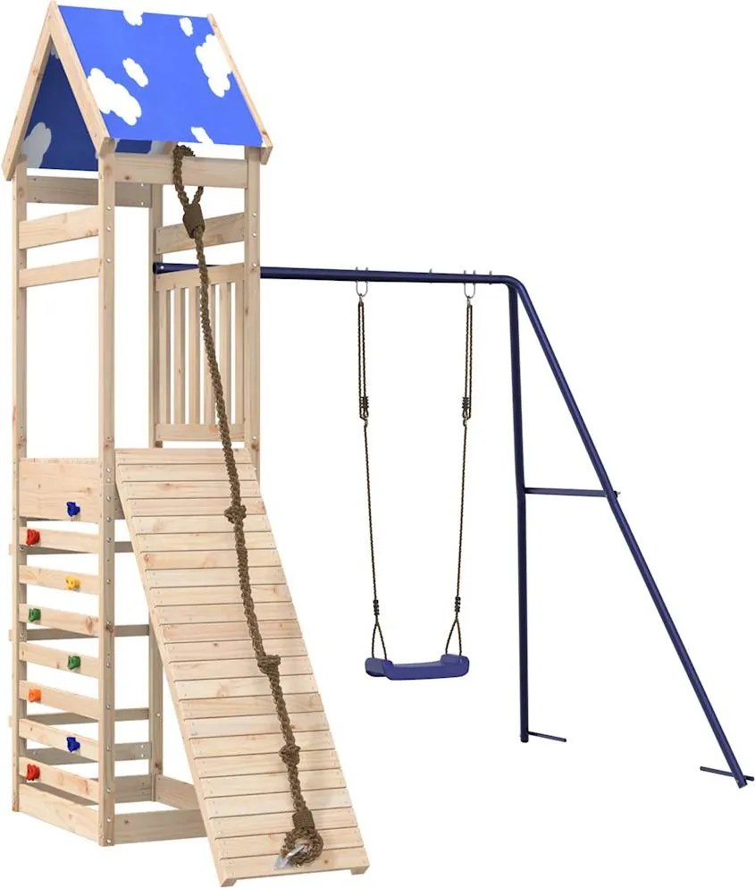 vidaXL Vonkajšia súprava na hranie masívna borovica