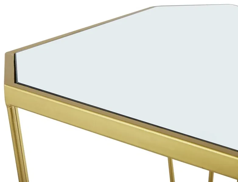 Set 2 ks. konferenčných stolíkov SIENE (MDF) (zlatá). Vlastná spoľahlivá doprava až k Vám domov. 1018586