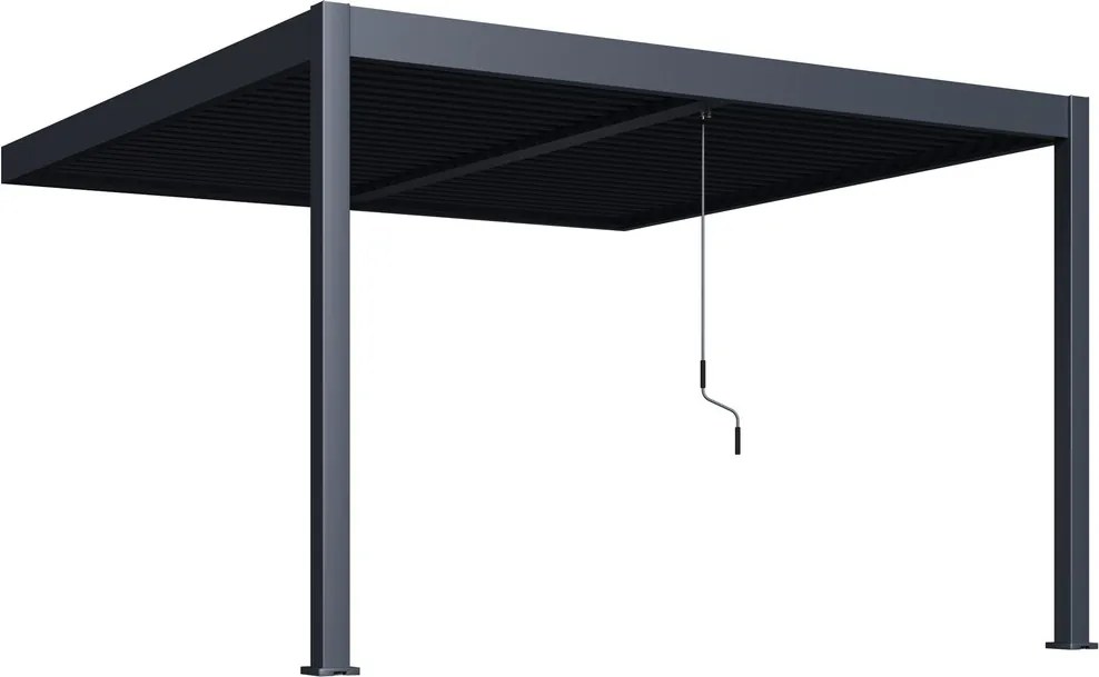 Bioklimatická pergola INTRO DUO 4x4 m, hliník - do steny