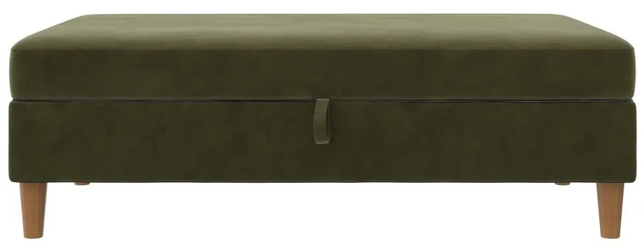 Zelená zamatová podnožka Lilly – Støraa