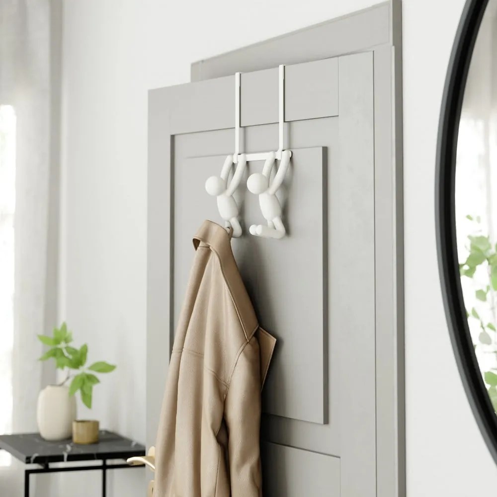 Biely plastový vešiak na dvere 22 cm Buddy - Umbra