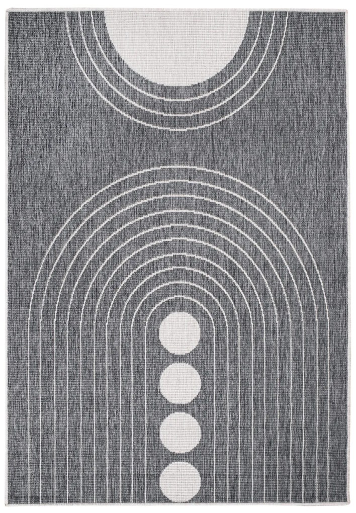 Dekorstudio Obojstranný koberec na terasu DuoRug 5739 - sivý Rozmer koberca: 120x170cm