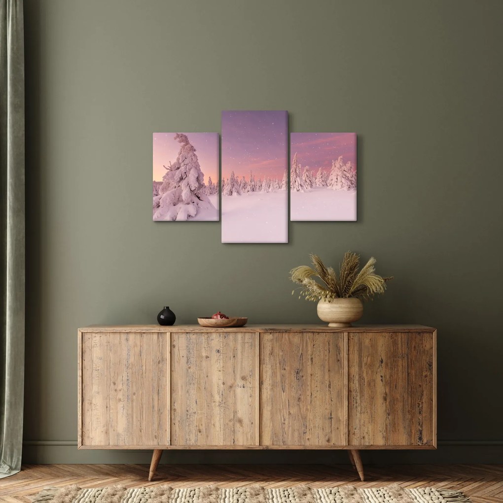 Obraz - Stromy pod snehovou prikrývkou (90x60 cm)