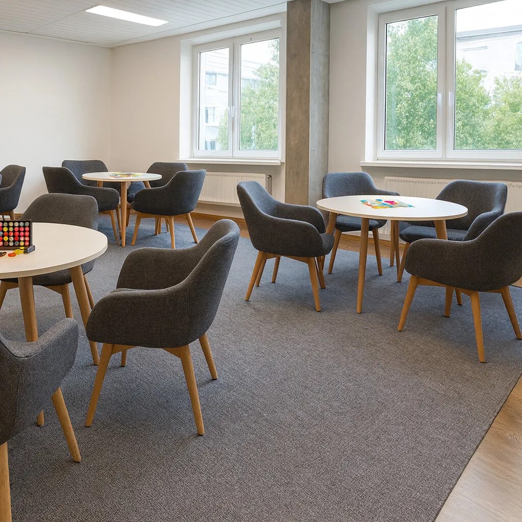 AladinWorld Expres, Kusový koberec Atlas 92 šedý štvorec, 400x400, šedá, obývacia izba