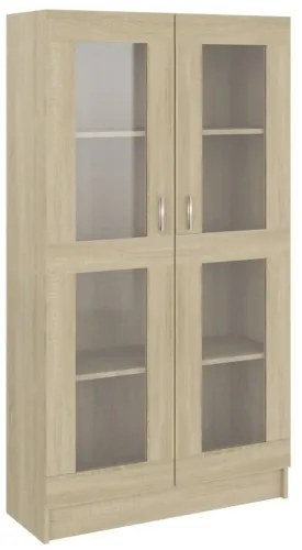 vidaXL Vitrína, dub sonoma 82,5x30,5x150 cm, drevotrieska-