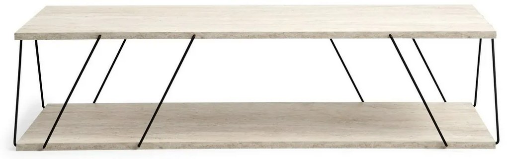 Konferenčný stolík Labranda Travertine and Black