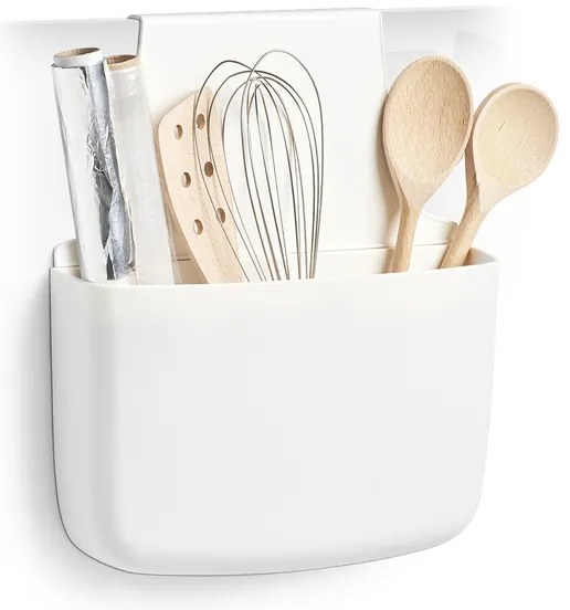 Zeller Present Kuchynský ORGANIZÉR na dvierka, biely, plastový HOLDER