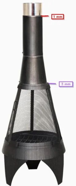 Záhradný krb COLORADO MESH 160 cm