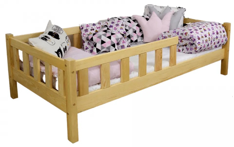 Raj posteli Detská posteľ KLASIK junior 160x80 cm sivá