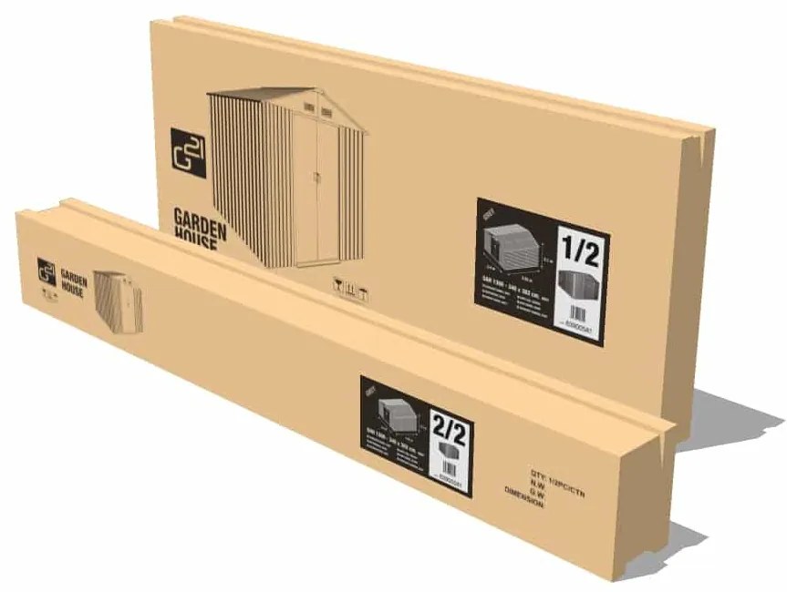 Záhradný domček G21 GAH 1085 - 340 x 319 cm, šedý