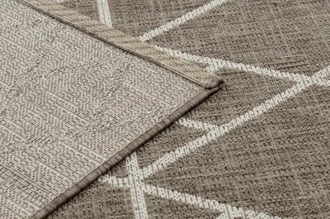 Koberec Šnúrkový SIZAL FLOORLUX 20508 taupe / champagne Trojuholníky