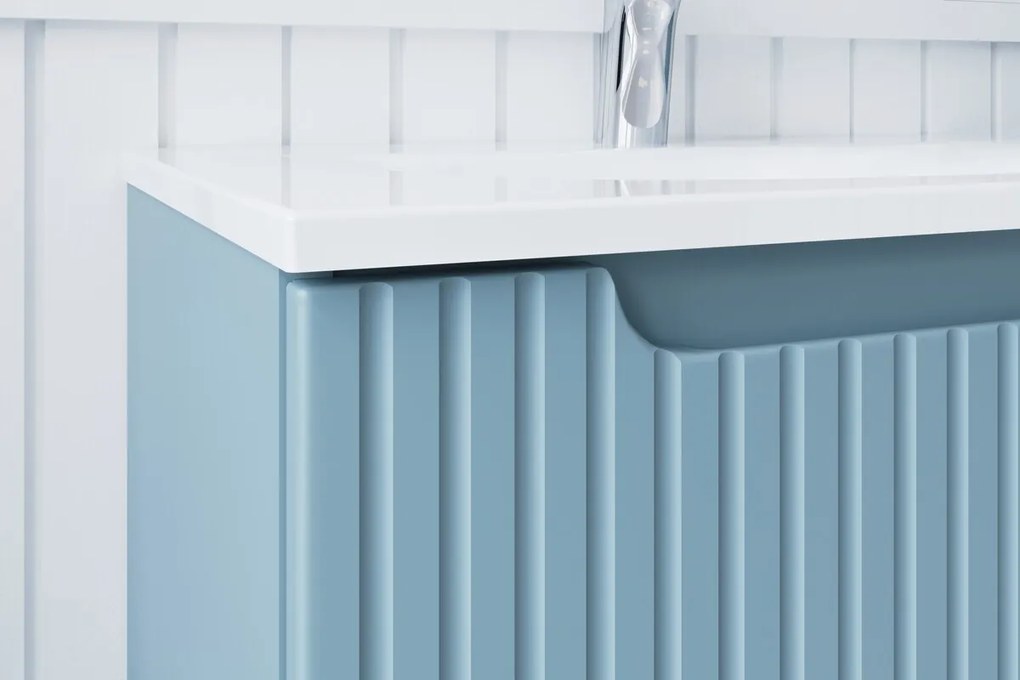 Závěsná skříňka pod umyvadlo Nova Denim 82-60-40-2S modrá