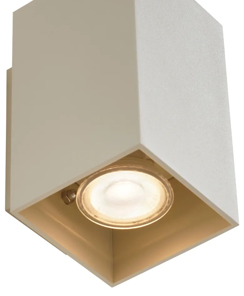 Moderná nástenná lampa béžová GU10 50 mm štvorcová 2-svetlá - Sandy