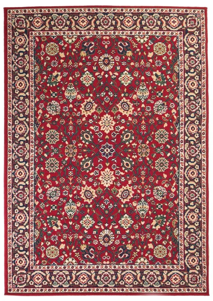 vidaXL Orientálny koberec, perzský dizajn 80x150 cm, červený/béžový