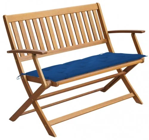 vidaXL Záhradná lavička s podložkou 120 cm akáciový masív-