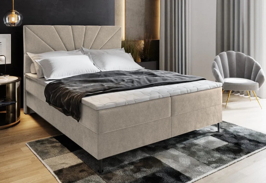 Čalúnená posteľ boxspring MERI - cosmic 800 / 160x200