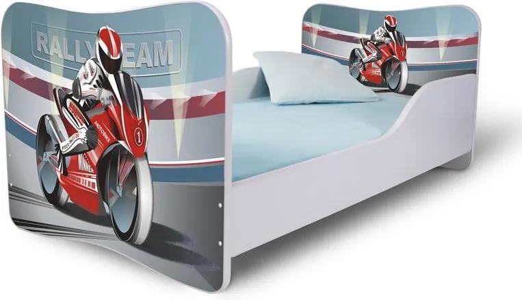 MAXMAX Detská posteľ MOTORKA + matrac ZADARMO