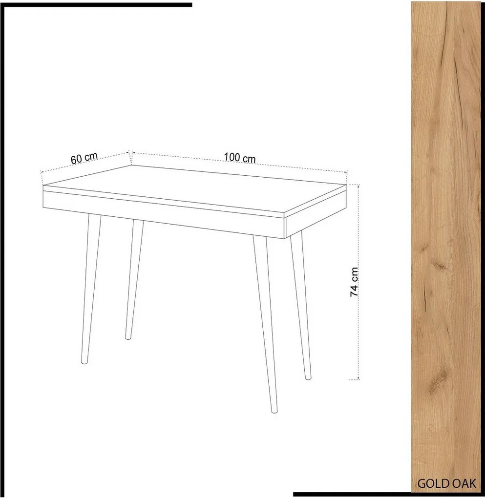 Pracovný stôl Valencia Oak