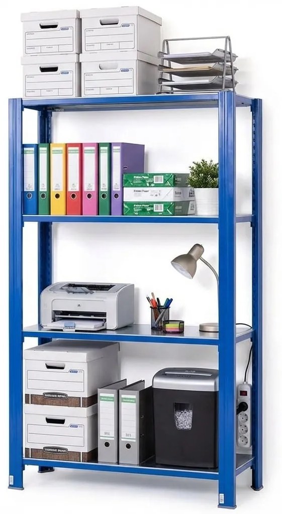 Bezskrutkový kovový regál T profil