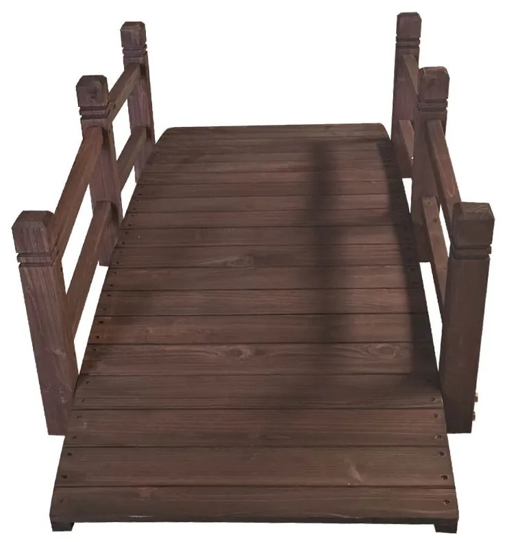 Záhradný drevený mostík