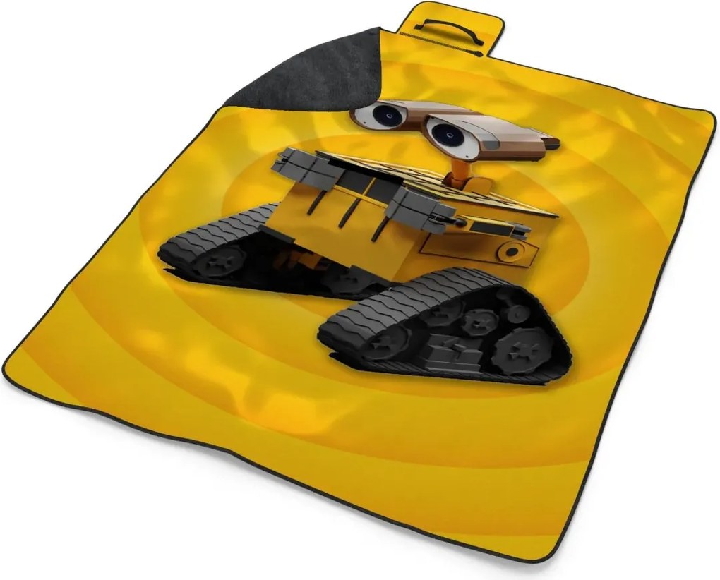 Sablio Plážová deka Wall-E robot Žltý: 200x140 cm