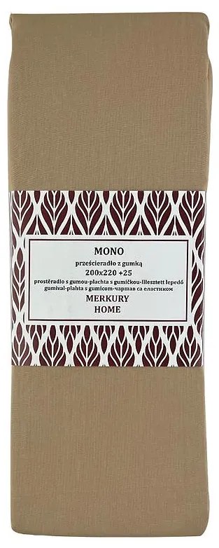Napínacia plachta Mono bavlna biela 220x200 + 25 Merkury Home