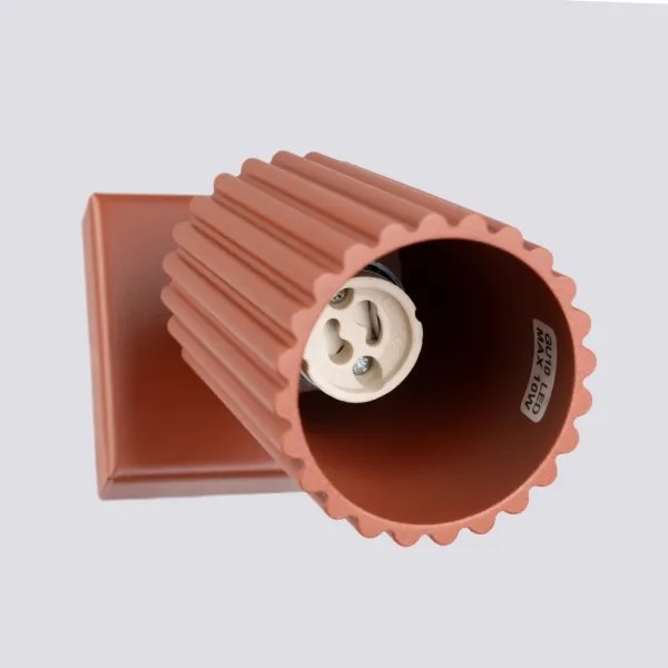 Sollux SL.1635 - Nástenné bodové svietidlo KARBON 1xGU10/10W/230V červená