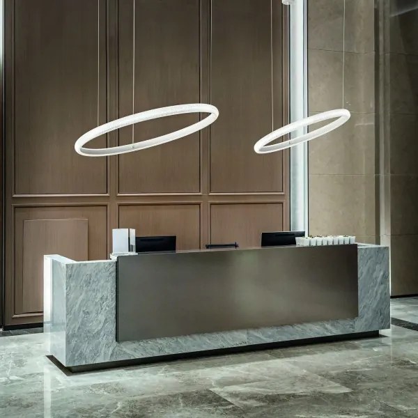 Ideal Lux - LED Luster na lanku MIRACLE LED/45W/230V pr. 80 cm CRI 90 matný chróm