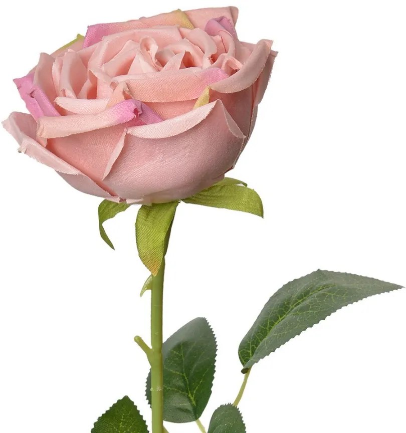 Dekorácia umelá kvetina ružová ruža Rose Pink - 9*9*61 cm