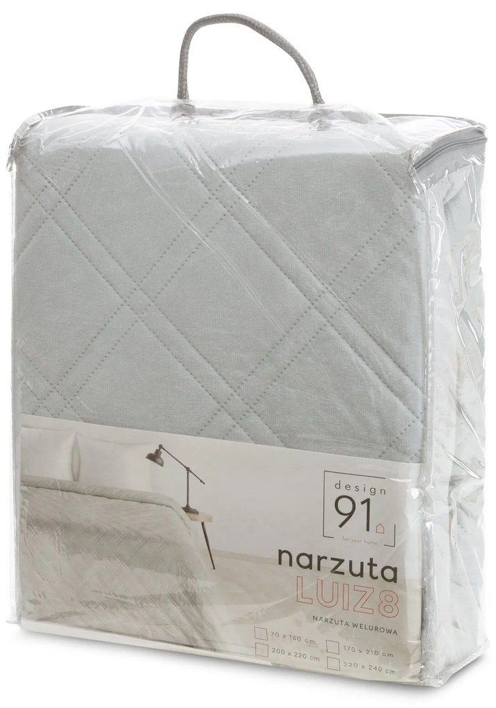 PREHOZ NA POSTEĽ LUIZ8 220X240 CM STRIEBORNÝ