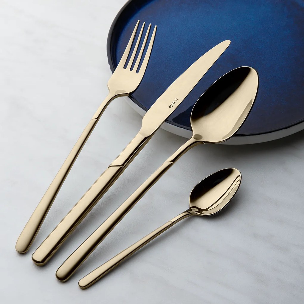 Príborový set 16 ks – Kyoto PVD Champagne pieskovaný - 103592